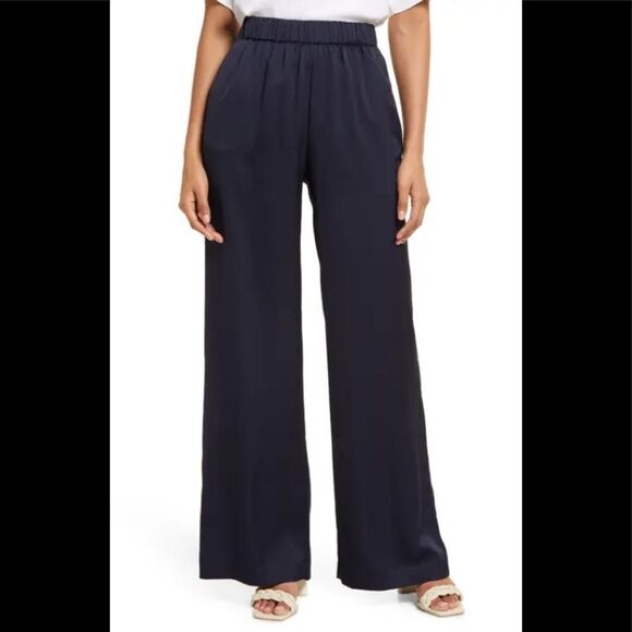 PRESTON & York Navy blue chiffon dress pants lined Sz M - Picture 12 of 12